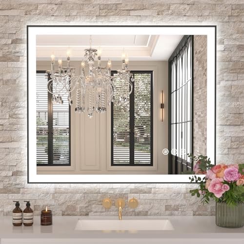 Amorho 30"x36" LED Bathroom Mirror, Frontlit&Backlit, Controlled Separately by Amorho