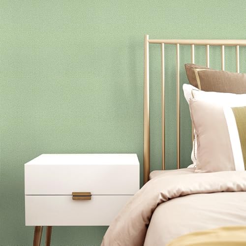 Peel and Stick Grasscloth Wallpaper Texture Green Faux Linen Contact Paper Self - Image 7