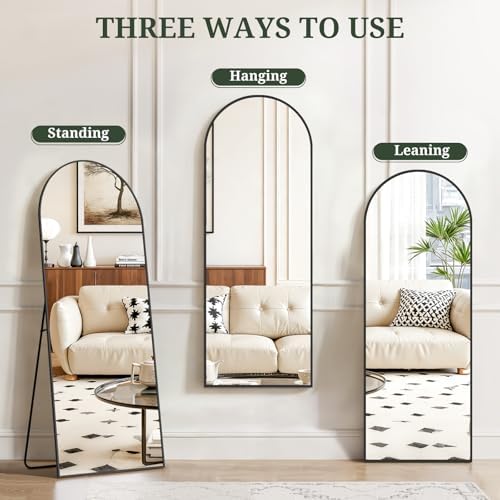 Mirror Full Length 59"x16", Arched Full Body Floor Mirrors - Image 6