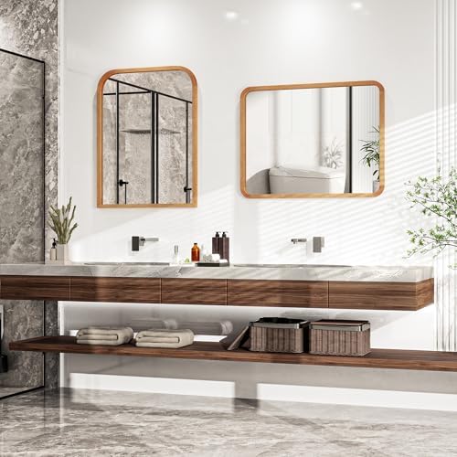 36"x24" Wood Bathroom Mirror - Image 6