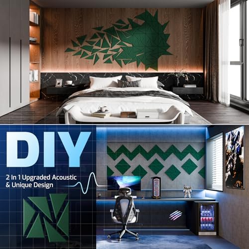 22 Pack Self-Adhesive Acoustic Panels, Sound Proof Foam Panels - Image 3