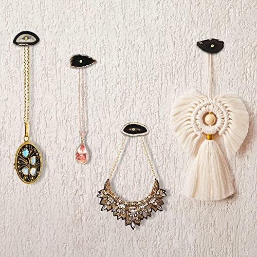 CozyTower 4 Pcs Unique Agate Wall Hooks - Image 4