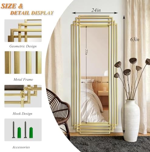 63"x24" Rectangle Full Length Mirror - Image 2