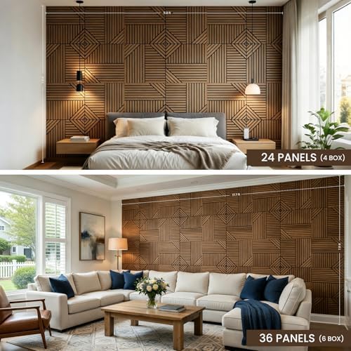 Acoustic Wall Panels 6-Pack 24"x24", Sound Dampening 6x4ft Panels - Image 5