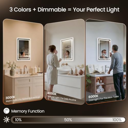 20"x28" LED Bathroom Mirror - Image 3
