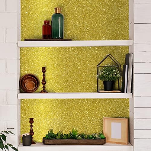 CHIHUT Gold Sparkle Contact Paper Glitter Peel and Stick Wallpaper - Image 4