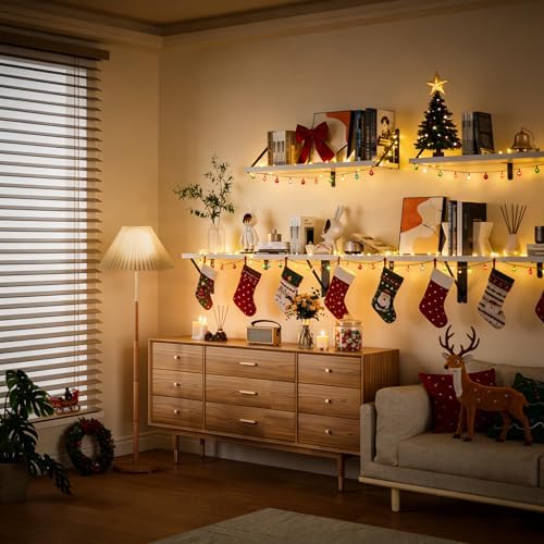 Heimlove 48 Inch Large Wall Bookshelves Set of 3, Wall Mounted Bookshelves - Image 2
