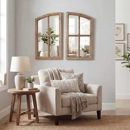 Farmhouse Arched Window Wall Mirrors - Image 7