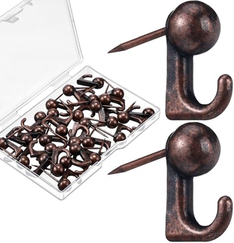 Jetec 30 Pcs Metal Push Pin Hangers Pin Wall Hook by Jetec