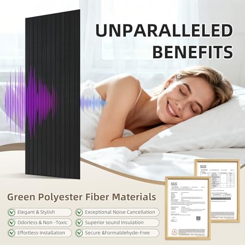 TO-TH Acoustic Panels 10 Pack Decorative Noise Cancelling Wall Panel - Image 3