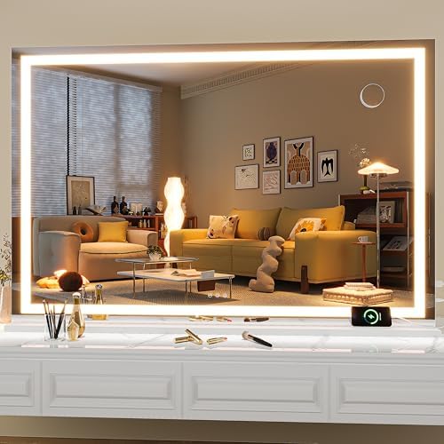 Hasipu Vanity Mirror with Lights, Lighted Makeup Mirror with Dimmable 3 Modes by Whatssuitableisthebest