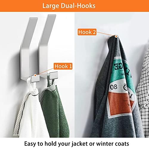 Coat Rack Hooks Wall Mounted, KYOEON Bath Towel Rope Hooks - Image 2