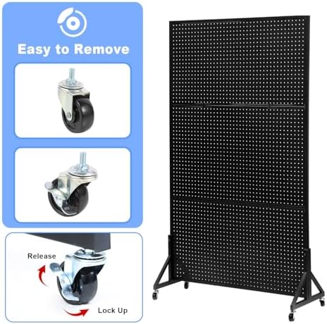 Eastern Tree Metal Pegboard Display Stand 3.5 x 6 Feet - Image 5