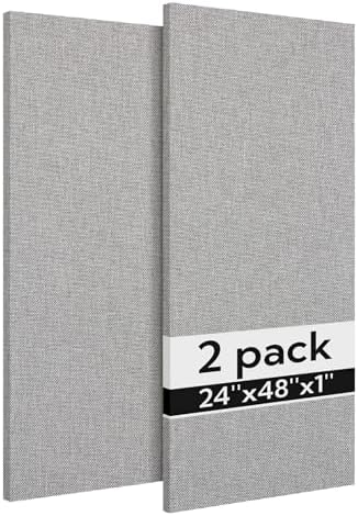 Olanglab Acoustic Panels 2 Pack, Fabric Wrapped Sound Proof Foam Panels by Olanglab