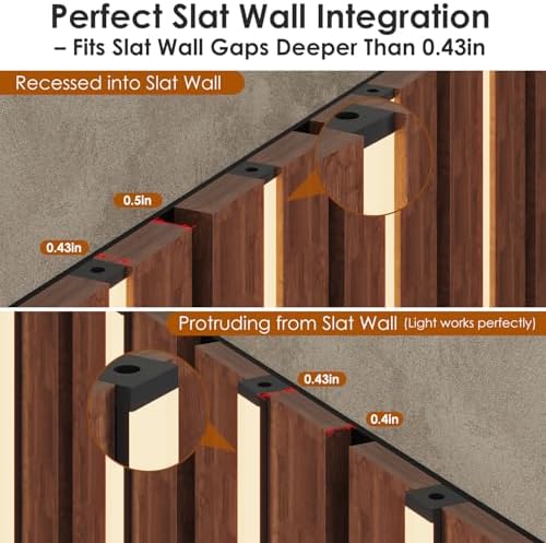 Wall Panel Lights 6pcs 3000K Warm White Adhesive Wood Slat Light - Image 2