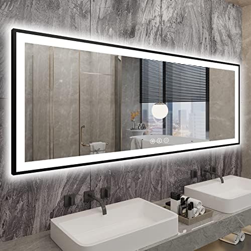 EchosLife 84x32 Large LED Bathroom Mirror by EchosLife