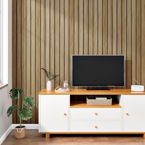 3D Wood Panels for Wall Acoustic Wood Wall Panels 11.8"x196" Soundproof Vintage - Image 4
