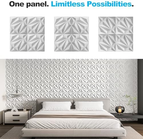 Art3d Diamond Textured 3D Wall Panels, 11.8 x 11.8 in - Image 6
