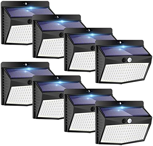 Peasur 8 Pack Solar Motion Sensor Lights Outdoor Waterproof by Peasur