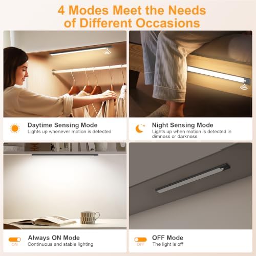 Gritin 14.7inch Under Cabinet Lighting Rechargeable 2 Pack - Image 6