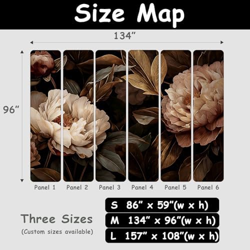 Toolhom-Floral Mural Wallpaper Peel and Stick Large Peony Flower - Image 5