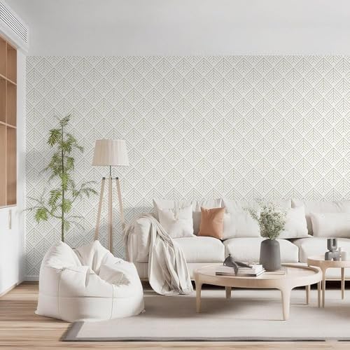 Heroad Boho Peel and Stick Wallpaper Beige Renter Friendly Wall Paper Peel and - Image 6