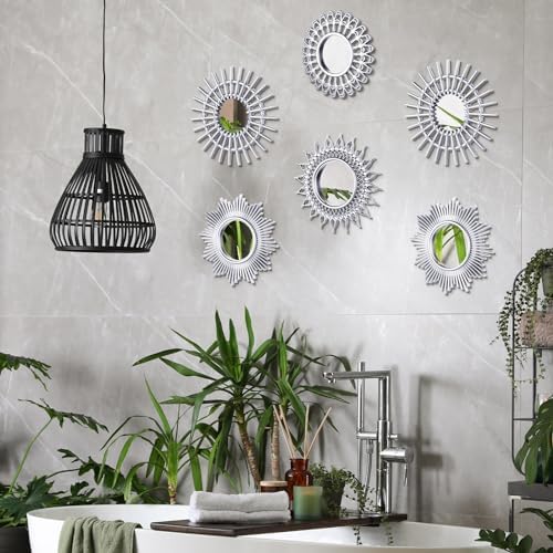 Namalu 6 Pcs Sunburst Round Mirror - Image 6