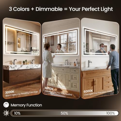 60"x40" LED Bathroom Mirror - Image 3
