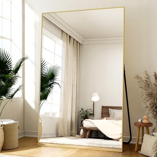 Easly Full Length Mirror with Stand 46"x76" Full Body Mirror Floor Mirror by EASLY
