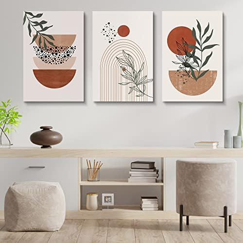 Boho Wall Art Prints，Boho Wall Decor, Mid Century Modern Wall Art，Set of 3 - Image 2