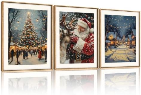 Aryroi Large Enchanting Christmas Framed Canvas Wall Art Set- 12"x16"x3 - Image 5