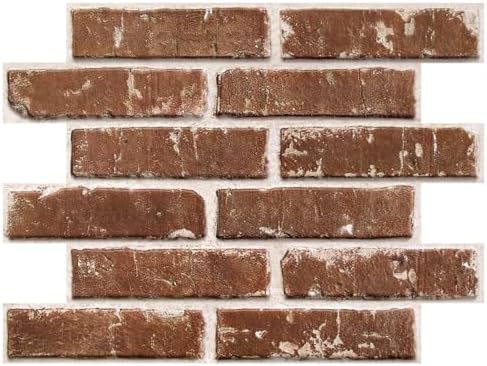 COMSTICKC 3D Faux Brick Wall Panels Peel and Stick by COMSTICKCDECOR