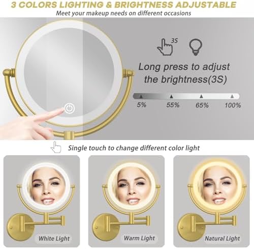 10X Magnifying Makeup Mirror Wall Mounted - Image 4