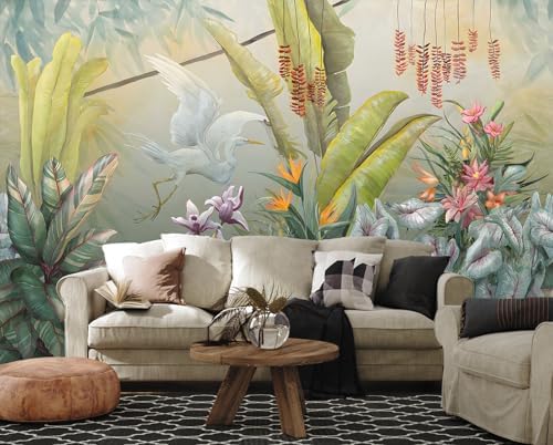 Toolhom Hand-Painted Colorful Leaves wall Mural - Image 2