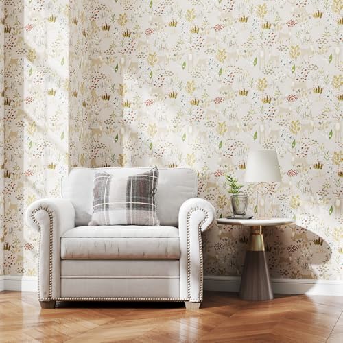 Vinjiasin Deer Nursery Peel and Stick Wallpaper, Cute Baby Room Vinyl Wall - Image 7