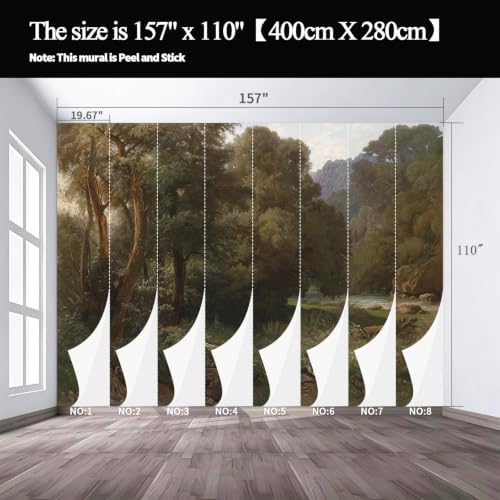 Classical realistic style natural landscape oil painting style self-adhesive - Image 3