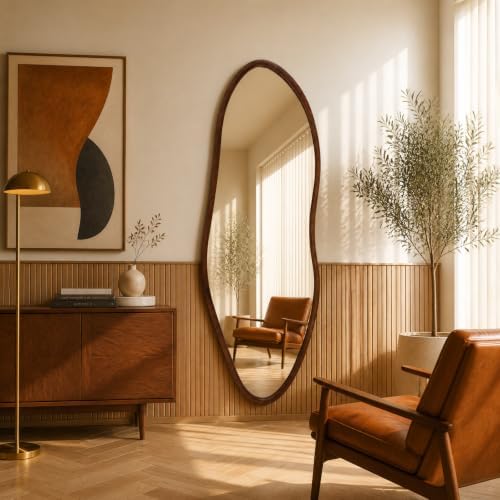 Niccy Asymmetrical Full Length Mirror, Irregualr Wall Mirror by Niccy