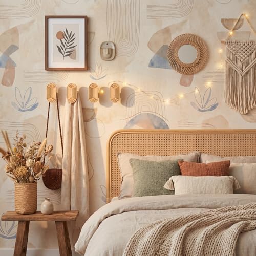 Novabright 4 Pcs Boho Wall Hooks Wooden Coat Hook - Image 6