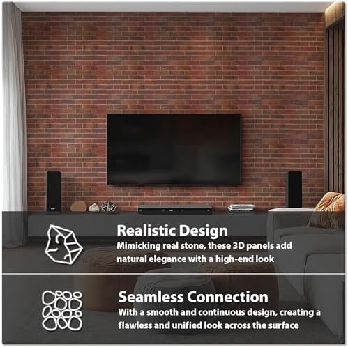 Sample 3D Faux Brick Wall Panel, Material & Finish Preview - Image 3