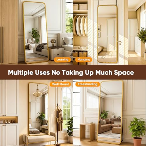 Antok 58" x 20" Full Length Over-the-Door Mirror, Hanging Mirror - Image 7
