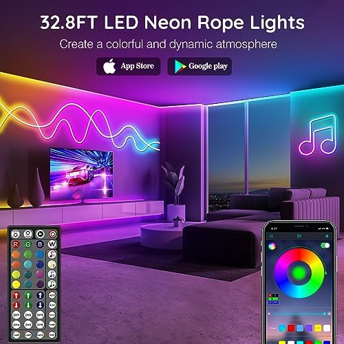 AILBTON 32.8Ft Neon Rope Lights, Flexible Led Rope Lights Control - Image 2