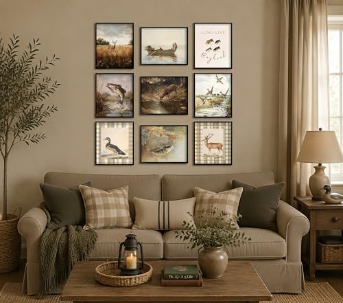 Vintage Nursery Wall Art Set of 9, Baby Boy Hunting Prints 8x10 Unframed - Image 4