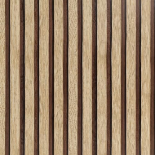 Arthome 17''x120'' Wood Slat Wallpaper Peel and Stick self Adhesive Wood by ArthomeWALLDECOR