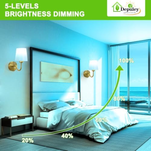 Depuley Battery Operated Wall Sconce: Set of 2 Wireless Wall Lights - Image 4