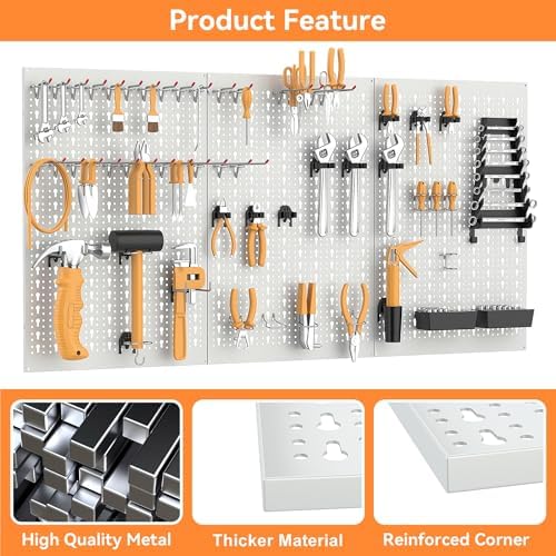 WALMANN Metal Pegboard, Tool Organizer Boards - Image 4