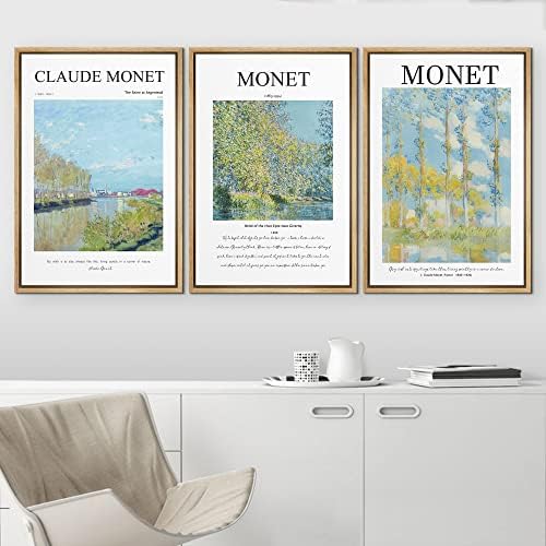 MUDECOR Framed Wall Art Print Set Argenteuil Landscapes by Claude Monet Nature - Image 2