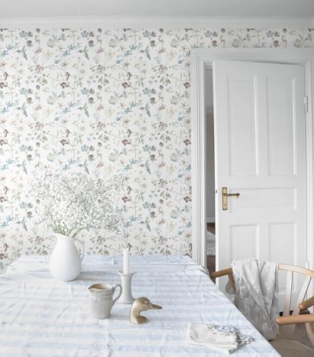 Heroad Modern Boho Peel and Stick Wallpaper Floral Cottage Wallpaper Botanical - Image 7