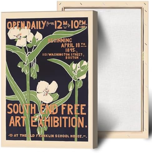 vintage South End Free Art Exhibition posters Minimalism Room Aesthetics canvas by Unknown