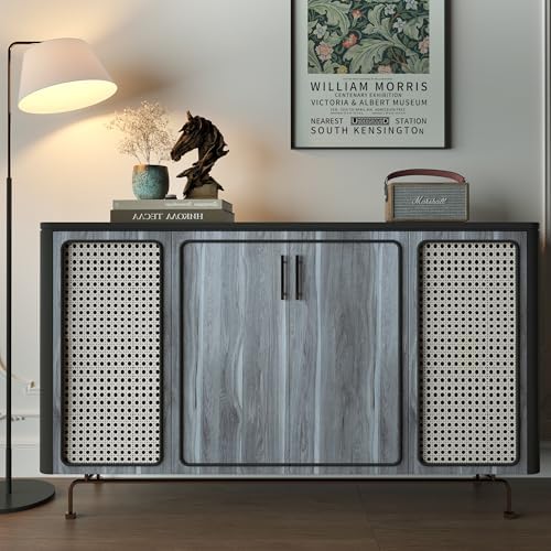 BOMENG Wood Grain Vinyl Wrap Grey Blue Peel and Stick Wallpaper Countertop - Image 5