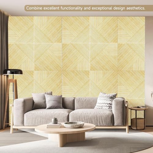 Acoustic Wall Panels, 6 Pack, 23.6"x23.6", Sound Panels, Natural Oak - Image 7